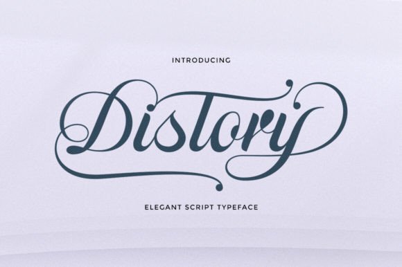 Distory: A Vintage Script Font for Distinctive Brand Identity