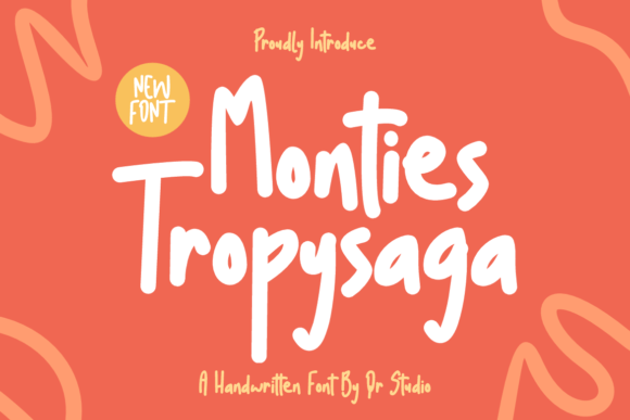 Monties Tropysaga: A Flowing Handwritten Font for Brand Personality