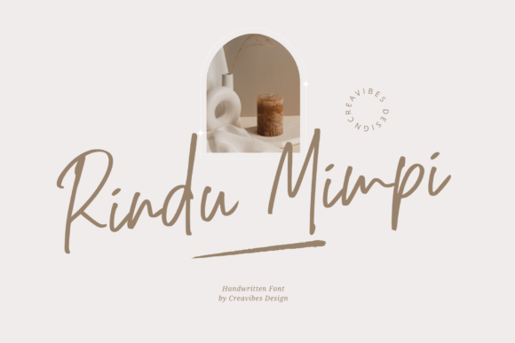 Rindu Mimpi: A Graceful Script Font for Distinctive Branding
